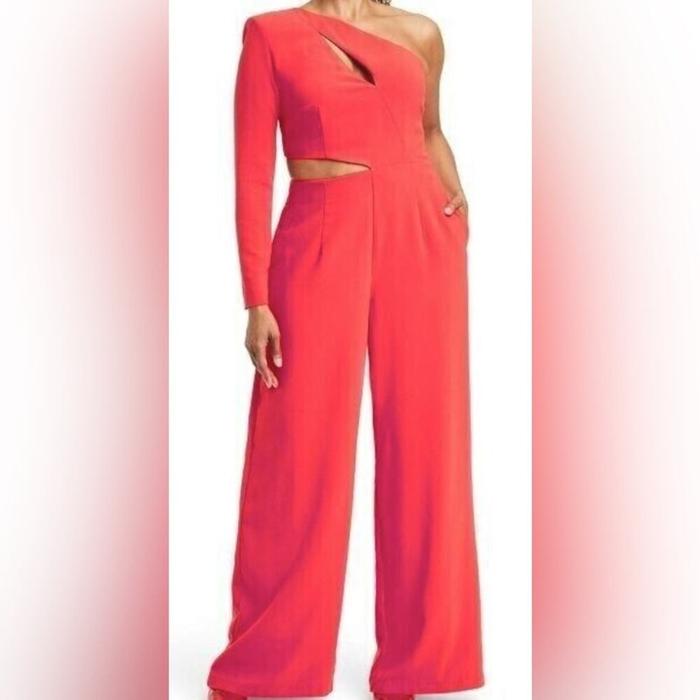 Sergio Hudson Target One Shoulder Cut-Out Jumpsuit Red 2X NWT Limited Collab
